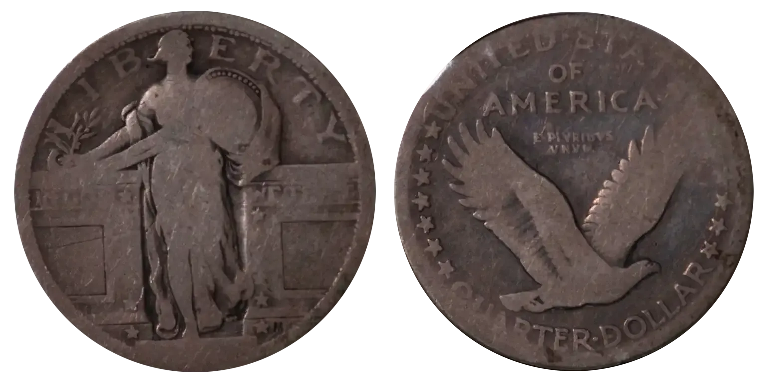 1916 Standing Liberty Quarter No Date