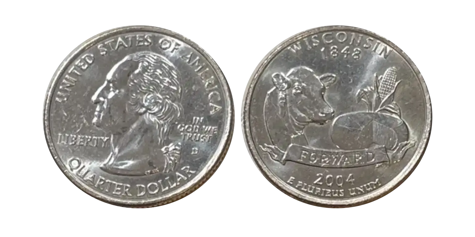 2004-d wisconsin extra leaf quarter extra leaf high error