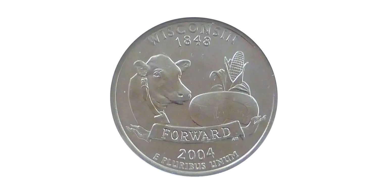 2004-d wisconsin extra leaf quarter minor die cracks error