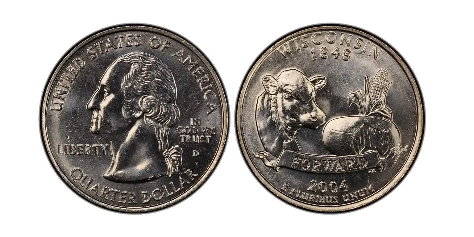 2004-D Wisconsin Extra Leaf Quarter