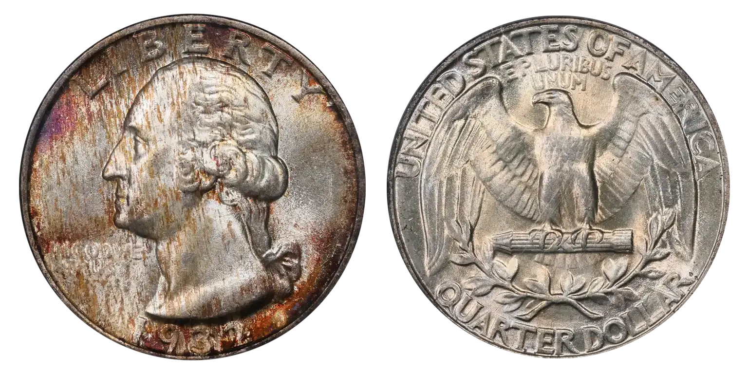 1932-D Washington Quarter Double Die Obverse