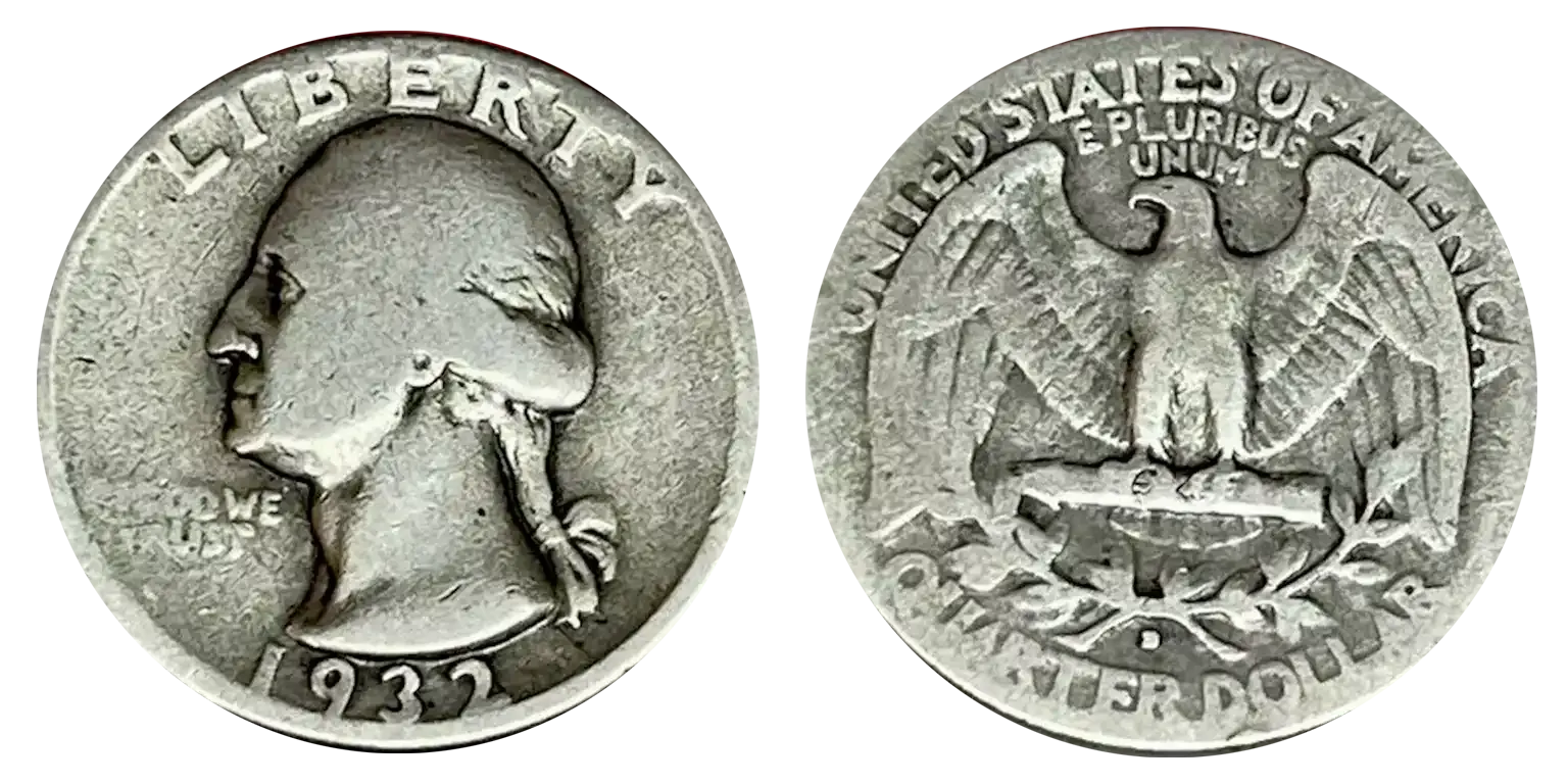 1932-D Washington Quarter Filled Mint Mark